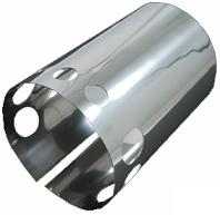Chrome Cal Look Dynamo Cover Vented Stainless Steel